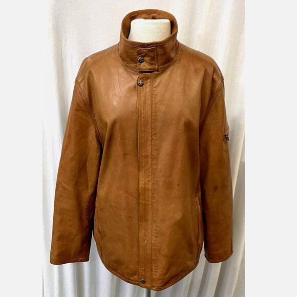 VTG Robert Comstock & Co Lambskin Leather Jacket XL Motorcycle Bomber Flight